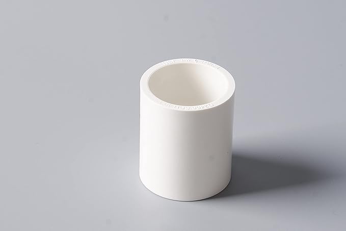 Rainbow Dream 3 Inch PVC Coupling Adapter Pipe Fitting (Socket x Socket) - 2 Packs, White