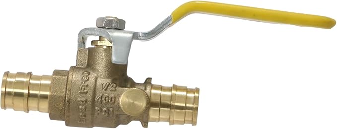 1 Piece 1/2" Pex A Ball Valve with Drain, Expansion, F1960 (1)