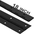 2Pack Heavy Duty Piano Hinge, 2" Open Width x 18" Continuous & Piano Hinges, 0.06” Thick Stainless Steel Piano Hinge with Holes, Black Stainless Furniture Hinges for Cabinet Door Cases Woodworking