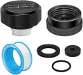 Vacuum Breaker Replacement Kit, ASSE 1019-A Vacuum Breaker Repair Kit(Fine Thread), Anti Siphon Valve Repair Kit, Outdoor Faucet repair kit(Black) with 1PCS 3/4" Outdoor Faucet Cap(Black)