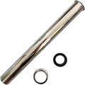 Brass Slip Joint Extension Tube, 1-1/4 in. OD, 12 inch P Trap Extension Pipe with Nut and Rubber Washer,Flanged Sink Tailpiece