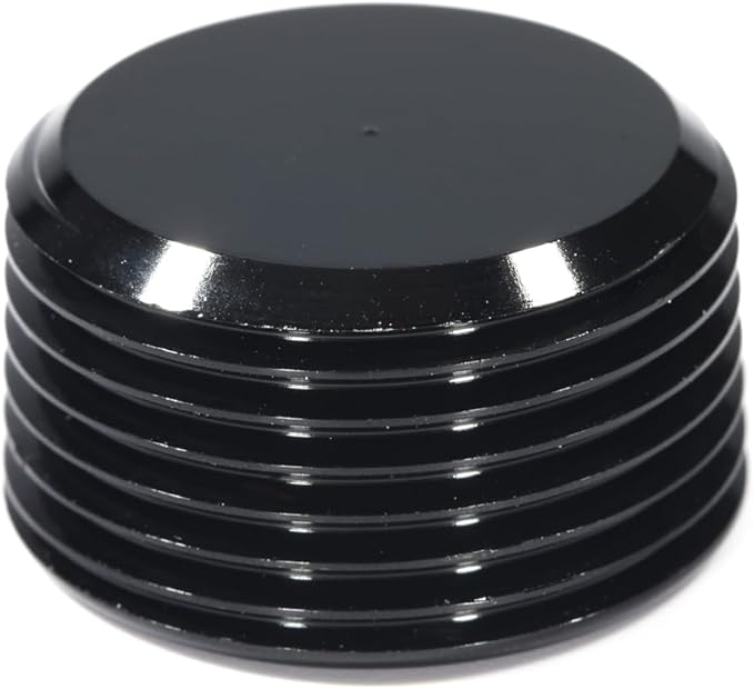 3/4 NPT Male Thread Allen Head Socket Pipe Plug Fitting Aluminum Black（2pcs）