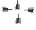4 Rubber Vibration Isolator Mounts (1" Diameter x 1" Height) 5/16-18 x 1-1/4" Long Stud
