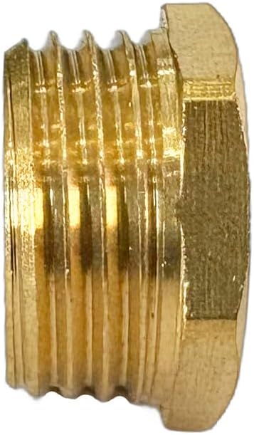 1/2" NPT Male x 1/8" NPT Female Brass Reducer Hex Bushing Threaded Pipe Fitting Reducing Adapter Pack of 2