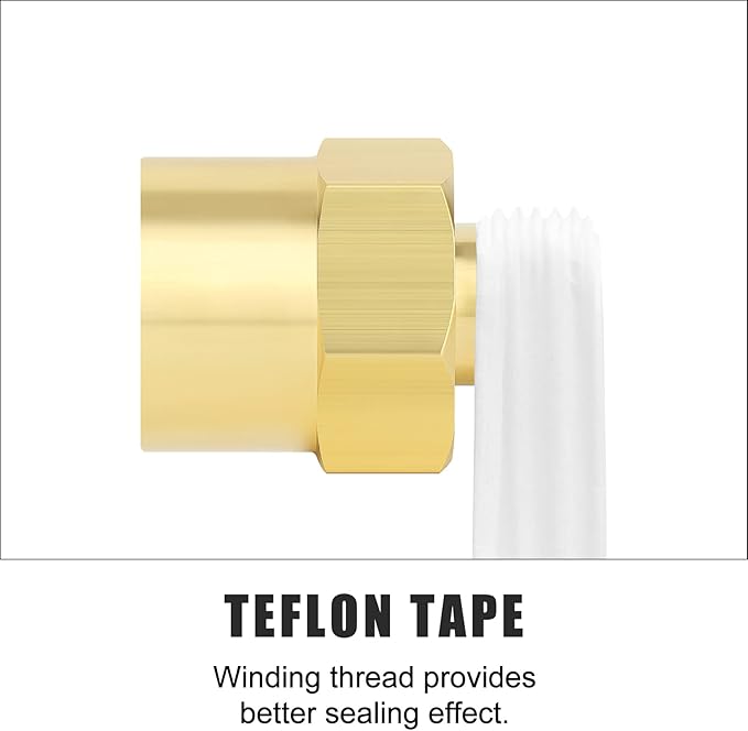 GASHER 10PCS Brass Compression Tube Pipe Fitting Connector, 1/4" Tube OD x 1/4" NPT Female Connector