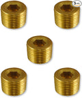 1/8" NPTF Brass Countersunk Internal Hex Head Male Pipe Thread Plug Fitting | 33155-02 (5-PACK)