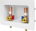 EFIELD Premium Washing Machine (Laundry) Outlet Box, 1/2-inch Crimp Pex Connection, Center Drain With Copper Water Hammer Arrestor,(WM027)
