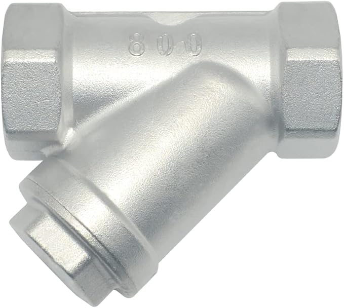 Strainer Mesh Filter Valve,800WOG Y-Spring NPT Female Check Valve,Stainless Steel SS316 CF8M (1")