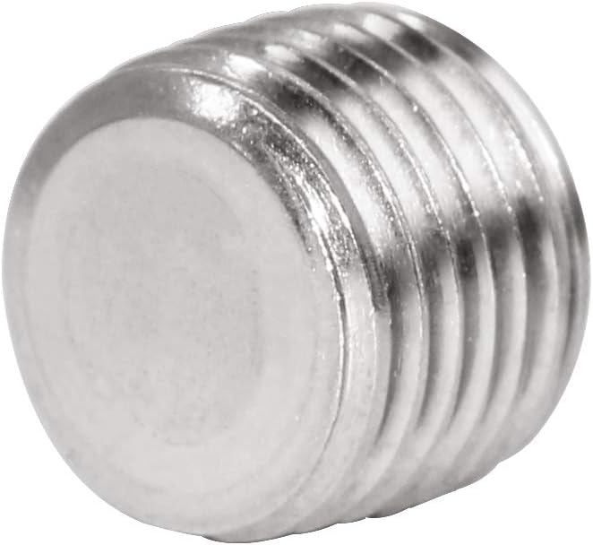 JoyTube 1/8" NPT Pipe Plug Male Thread Stainless Steel Fitting Countersunk Internal Hex Head(Pack of 6)