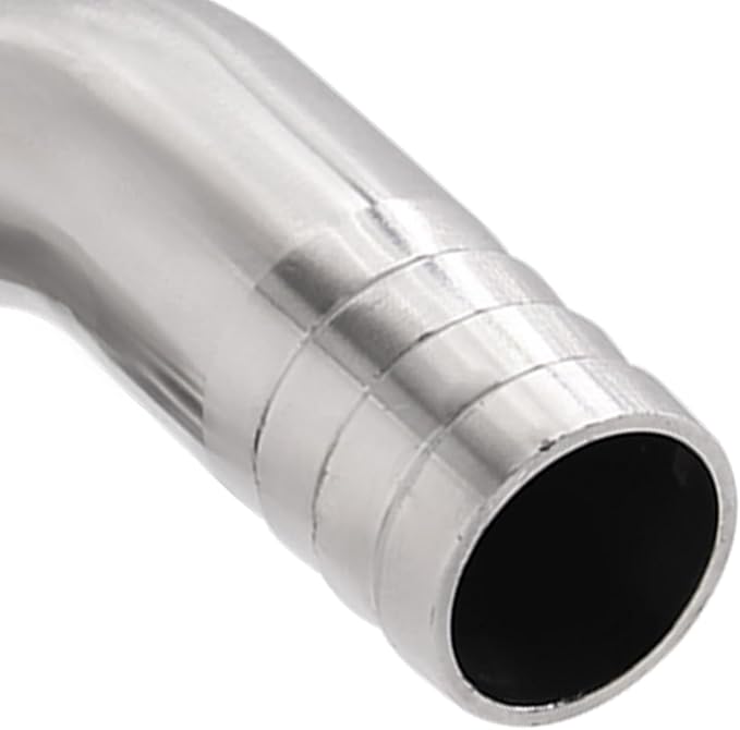 DERNORD Sanitary Hose Barb Pipe Fitting 1.5" Tri Clamp (50.5MM Ferrule) 90 Degree Elbow (Tube OD: 3/8"/10MM (1.5 Tri-clamp))