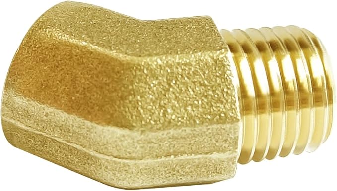 Joywayus 2PCS Brass 45 Degrees Elbow Pipe Fittings 1/4"NPT Male to 1/4"NPT Female Brass Fittings