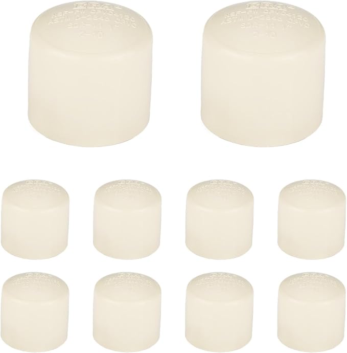 (10 Pack) EFIELD 1-inch CPVC Pipe Fittings, End Cap (Socket),(CPVC042-10)