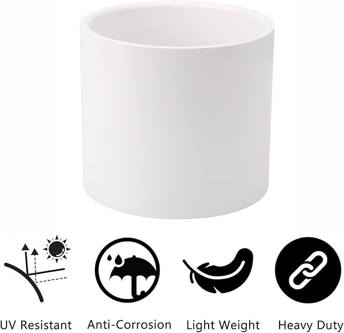 4" PVC Pipe Coupling Adapter Pipe Fittings (Socket x Socket) Contractor Pack Schedule 40 Heavy Duty 4 Inch PVC Slip Socket Connectors for DIY PVC Shelf Garden Support Structure, White
