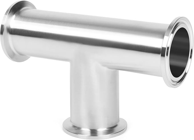 1.5" Tri Clamp Tee 3 Way Sanitary Fitting Equal Tee Tube 38mm Pipe OD Stainless Steel 304 Sanitary Polished
