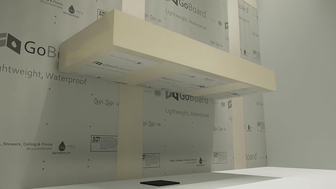 Floating Shower Bench Kit with GoBoard® - Original Shower Bench Bracket® (14x18)-Ideal for New Constructions, Bathroom Reno's, Shower Projects, Shower Bench Kit