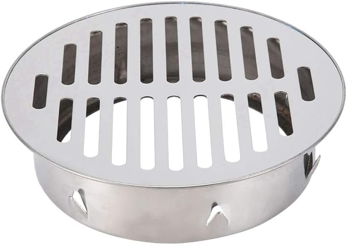 Floor Drain Cover, Stainless Steel Round Anti Blocking Round Grate Cover, Balcony Snap-in Drain Drain Strainers for Bathroom, Kitchen, Washroom, Patios(160 Flat Mouth)