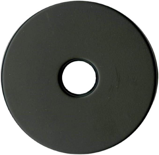 Corla Modern Shower Arm Flange 3.5" Extra Large | Universal Escutcheon Replacement Cover Plate Round (Matte Black)