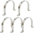 VIKKSAER 10Pcs U-Bolt Clamp, 304 Stainless Steel U-Shaped Bracket, 2 Hole U-Tube Strap Clamp for Hose Clamp Pipe Clamp, 25mm (5 pcs 108mm)