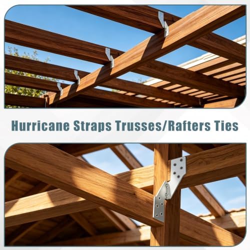 60 Pcs Right Size Galvanized Steel Hurricane Straps Tie Brackets|