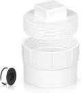 4“ PVC Sewer Cleanout Adapter with Plug - Efficient Drainage Solution for Piping Systems, PVC DWV Flush Sewer Cleanout Cap for Drainage Piping System