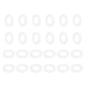 MECCANIXITY PTFE Flat Washers, 24Pack 24mm OD 14mm ID 2mm Thick Sealing Spacer Gasket Ring for Faucet Pipe Hose Bolt Machinery, White