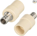 2 Pack 1/2" Pex x 1/2" CPVC Transition Adapter Heavy Duty Brass Barb PEX Fittings for for PEX-B and cPVC Pipe Connection,Lead-Free Brass NSF/ANSI 61 NSF 372 Certificate, ASTM F1807