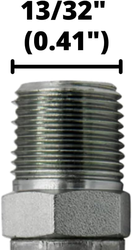 MP-03-02 | 3/16" Hose x 1/8" NPTF Male Pipe Thread Hydraulic Hose End Crimp Fitting