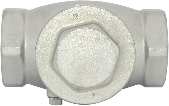 Stainless Steel SS316 Swing Check Valve,NPT Female x Female Thread,WOG 200 PSI PN16 CF8M (1-1/2")