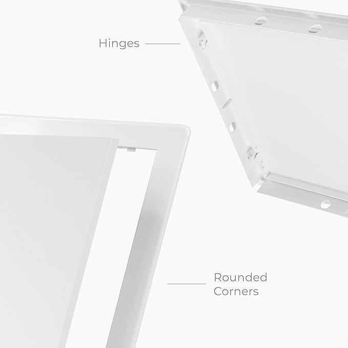 10x10 Inch White Access Panel – ABS Plastic Square Wall & Ceiling Access Door for Plumbing Electrical HVAC – Easy Install Indoor Panel for Drywall, Home Improvement and Maintenance