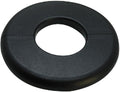 Wall Split Flange 1 Piece, Pipe Cover Decoration Fit 0.87 inch Outer Diameter Pipe, ABS Round Self-Adhesive Escutcheon Plate, Buckles Design Split Plumbing Cover Plates, Black (22mm)