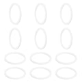 MECCANIXITY PTFE Flat Washers, 12Pack 60mm OD 50mm ID 3mm Thick Sealing Spacer Gasket Ring for Faucet Pipe Hose Bolt Machinery, White