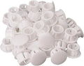Hole Plugs 1/2" Plastic Flush Type Hole Plugs Snap in Locking Hole Tube Screw Caps Drilling Cover Plugs Fastener Covers for Kitchen Cabinet Furniture White 50 Pack