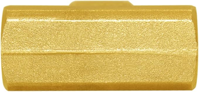 Joywayus Brass Pipe Fitting Barstock Tee 3 Way 1/4" x 1/4" x 1/4" NPT Female Hose Fitting(Pack of 2)