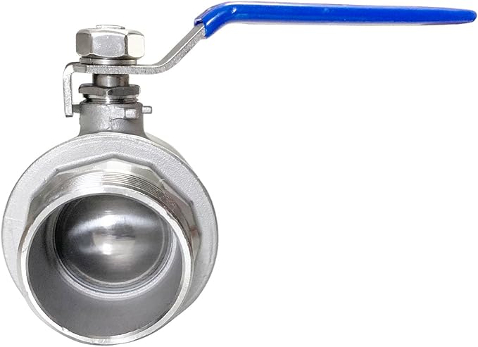 1-1/2" Male to Female Thread Full Port Ball Valves NPT 304 Stainless Steel for Water Oil Gas WOG1000 (Pack of 2)