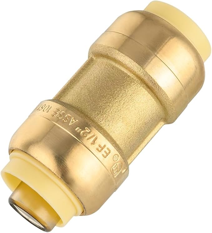 (Pack of 50) EFIELD 1/2 Inch Straight Coupling Push-Fit Fittings to Connect Pex, Copper, CPVC Tube with a Disconnect Tool,(PF003-50PCS)