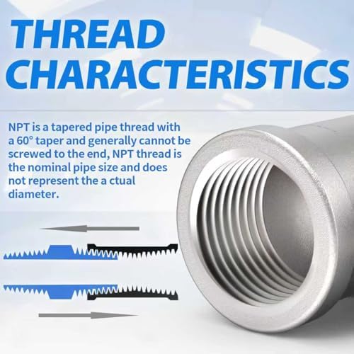 ChillWaves 304 Stainless Steel Pipe Fitting, Tee 1-1/4" x 1-1/4" x 1-1/4" NPT Female Thread Adapter(1-PACK)