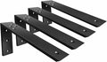 Countertop Support Brackets 4 Pack L Bracket Countertop Brackets 14" x 6" x 2.5" Heavy Duty 3/8" Thick Shelf Brackets Metal Corbels L Shape Bracket for Wood Shelf/Quartz/Granite/Concret Countertops