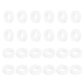 MECCANIXITY PTFE Flat Washers, 24Pack 8mm OD 4mm ID 2mm Thick Sealing Spacer Gasket Ring for Faucet Pipe Hose Bolt Machinery, White