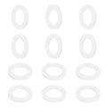 MECCANIXITY PTFE Flat Washers, 12Pack 30mm OD 20mm ID 2mm Thick Sealing Spacer Gasket Ring for Faucet Pipe Hose Bolt Machinery, White