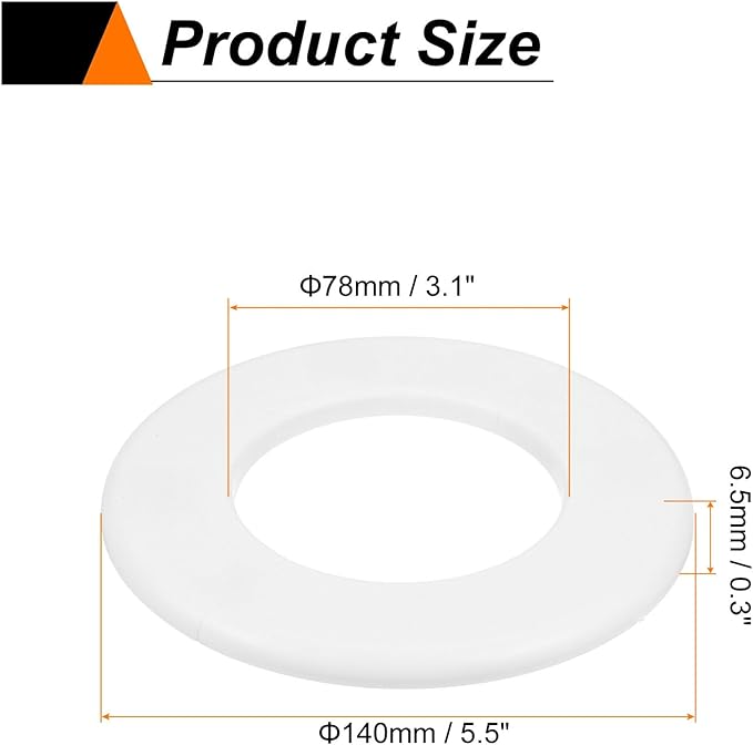 HARFINGTON 8pcs Wall Split Flange 78mm/3.1" Self-Adhesive Plumbing Cover Plates ABS Plastic Round Escutcheon Plate Buckle Design for Water Pipe Bathroom Kitchen Decoration, White