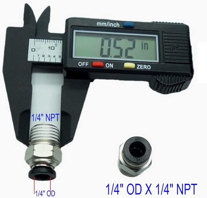 CDQBWQDJT 10 Pcs Pneumation Fitting 1/4" Tube OD Push To Connect X 1/4 NPT Pipe Male Connector