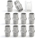 TAISHER 10PCS 316L Hex Nipple, Pipe Fitting 3/8" Male NPT