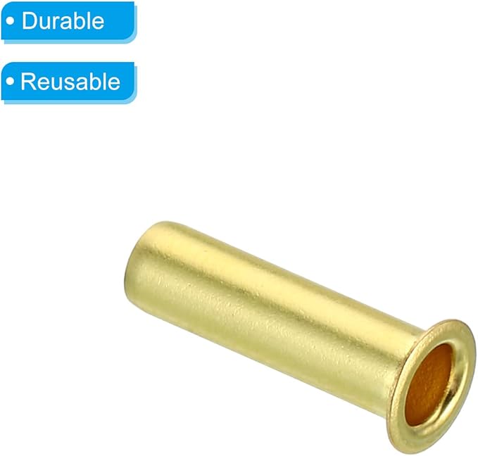 PATIKIL 4mm Tube OD Brass Compression Insert, 50 Pack Insert Tube Support Compression Sleeve Fitting Assortment Kit for Air Water Gas Hose