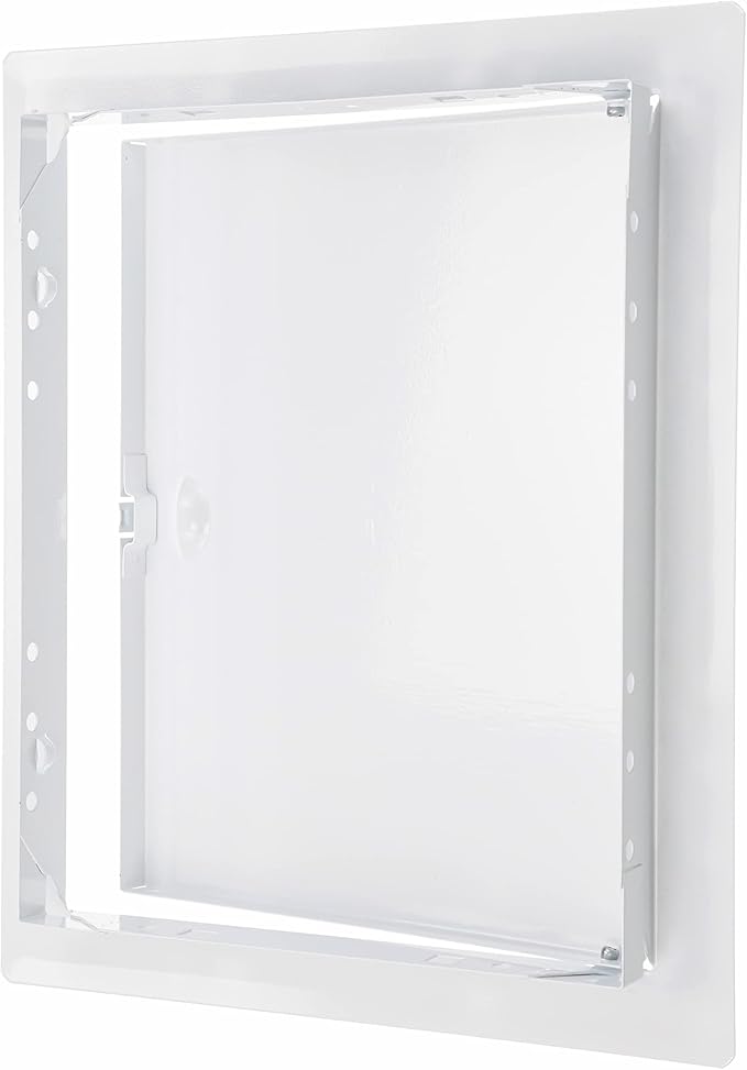 8" x 10" White Metal Access Door. Shaft Door Panel for Plumbing, Electricity, Heating, Alarm. Bathroom Access Hole Cover