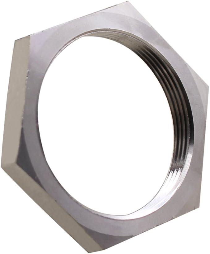 DERNORD Cast Pipe Fitting Stainless Steel 304 Hex Locknut 2 Inch NPT Female