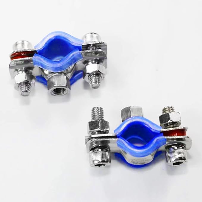 2PCS 304 Stainless Steel Wall Ceiling Mount Pipe Supports, Split Ring Hanger for OD Pipe 42-45mm