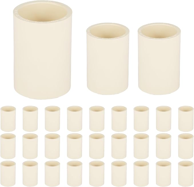 (30 Pieces) EFIELD 1-Inch CPVC Pipe Fittings, Slip x Slip (Socket) Coupling, For Hot and Cold Water Plumbing,(CPVC027-5-30PCS)