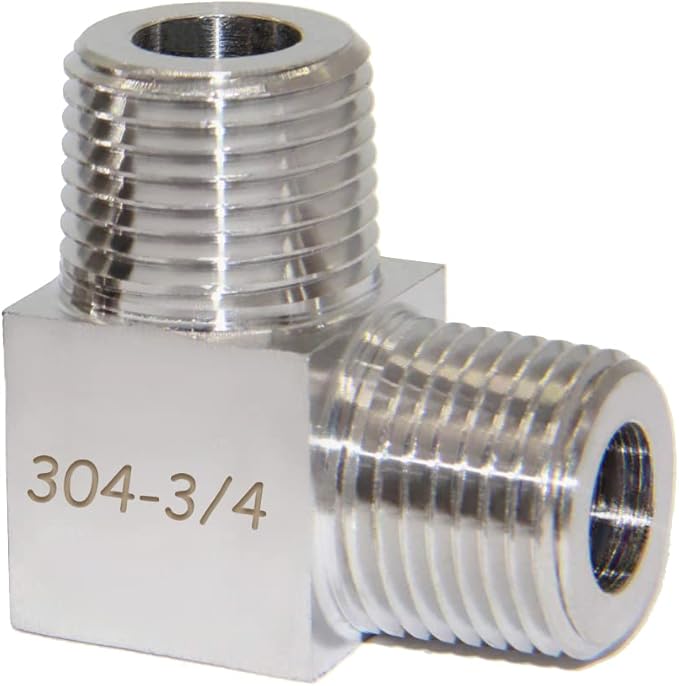 Beduan Stainless Steel Cast Pipe Fittings 90 Degree Street Elbow 3/4" NPT Male x 3/4" NPT Male Water Fuel Air