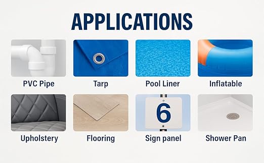 HOOK UP Adhesives Vinyl Contact Cement, Glue Waterproof, Fast-Drying Repair Adhesive for Pools, Inflatables, PVC, Air Mattresses, PVC Pipes, Tarps, Boats, Rafts, Upholstery Strong Bond, Cement 1OZ