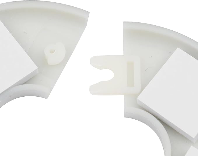 2 Pcs Wall Split Flange, ABS Round Self-Adhesive Escutcheon Plate Buckles Design for 0.86"/22mm,Silver